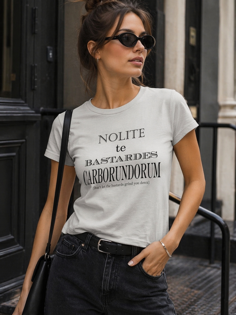 A Handmaid's Tale- Nolite Te Bastardes Carborundorum- Resistance Tee- Light Gray